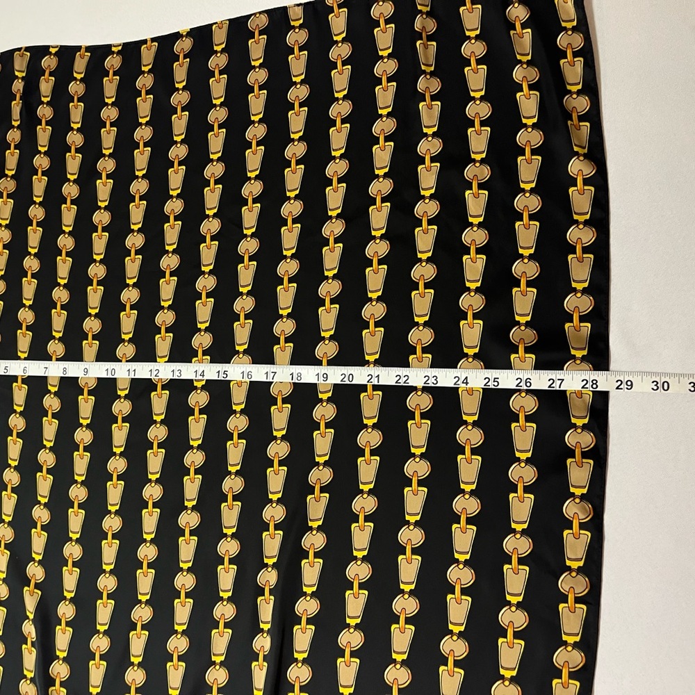 2/$20 - Black, Gold & Beige Chain Print Scarf - Great Fall Accessory - Picture 4 of 5